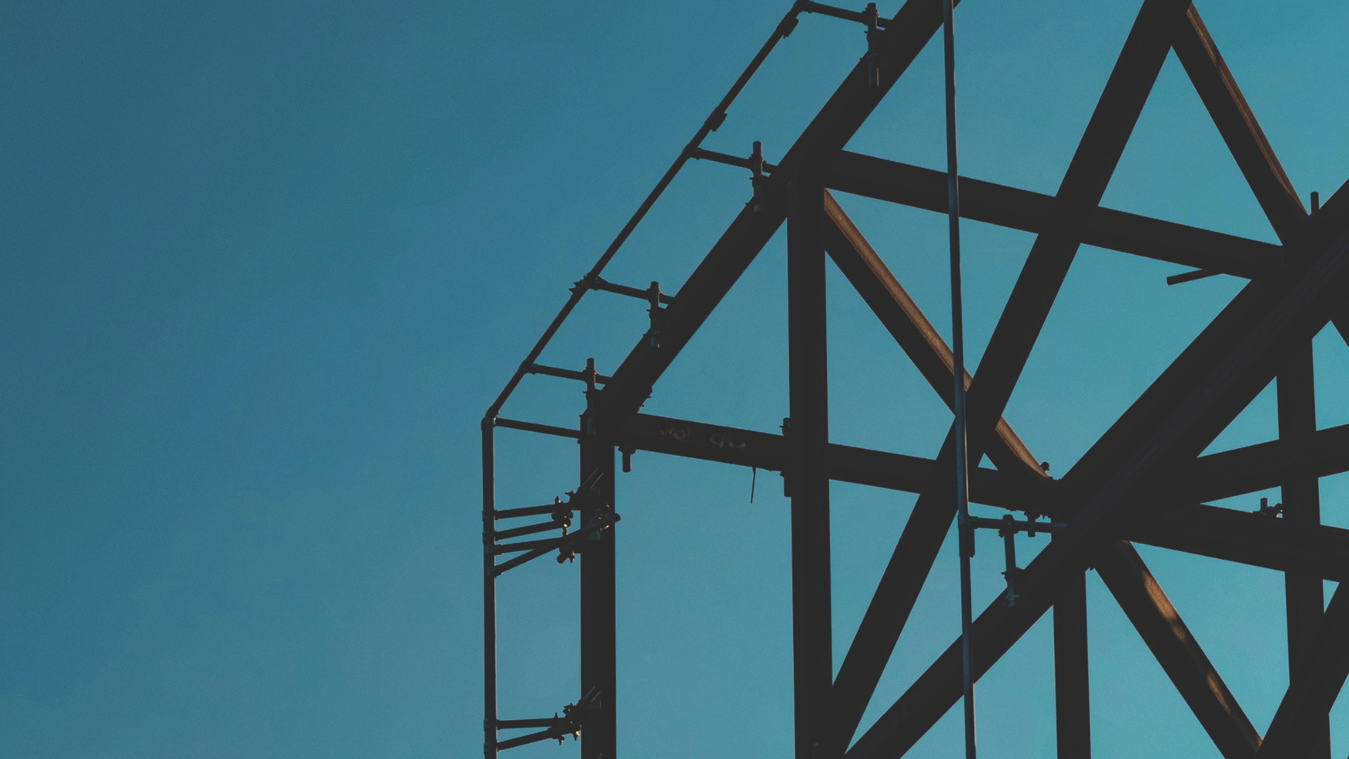 Ausschnitt eines Baugerüsts